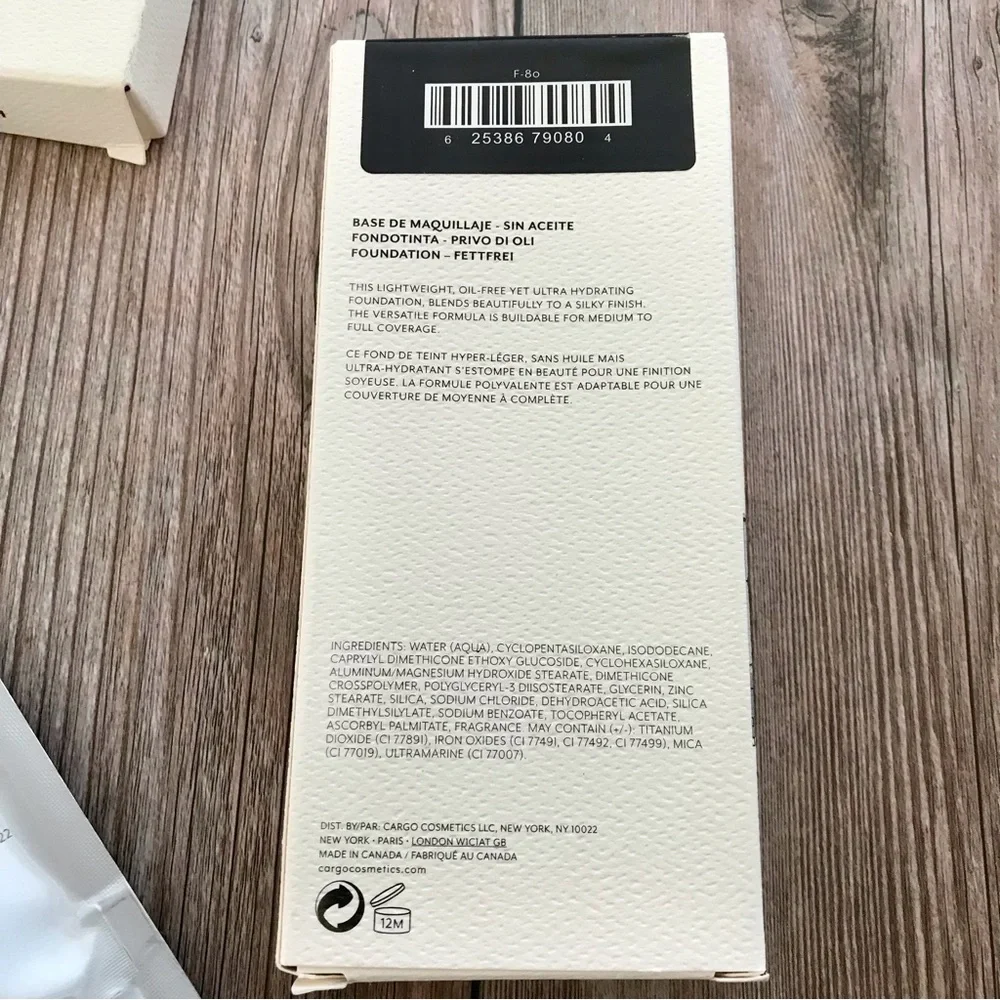 🆕4 Boxes CARGO Oil Free Foundation (LAST ONE)